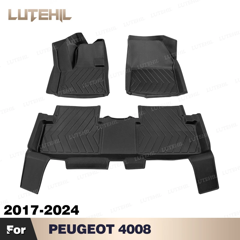 

For PEUGEOT 4008 2017-2024 2023 2022 2021 2020 2019 2018 All-Weather TPE Floor Mat Custom Carpet Cover Auto Interior Accessories