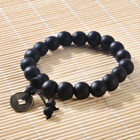 Vintage buddyjski wystrój tybetański modlitwa Boho bransoletka z koralików bransoletka ozdoba na nadgarstek drewniane koraliki buddy kobiety biżuteria religia urok