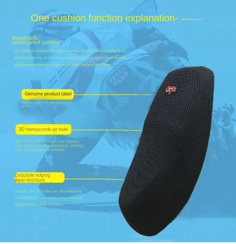 For Sym Jet X 125 / 150 / 200 Motorcycle 3D Breathable Cushion Seat Cover Cushion Cover