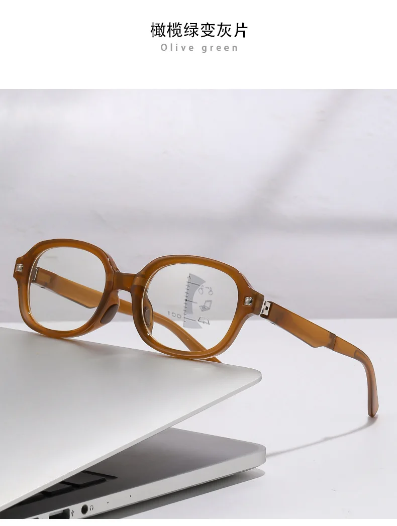 Faltbare Presbyopie-Brille, mehrere Brennweite + farbwechselnde Brillengläser, tragbare und minimalistische Lesebrille mit zwei Entfernungen – Detail 15