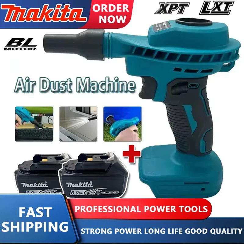 

Makita 2 IN 1 Cordless Air Dust Machine Efficient Rechargeable Vacuum Clean Inflator Computer Cleaning Power Tool For 18VBattery