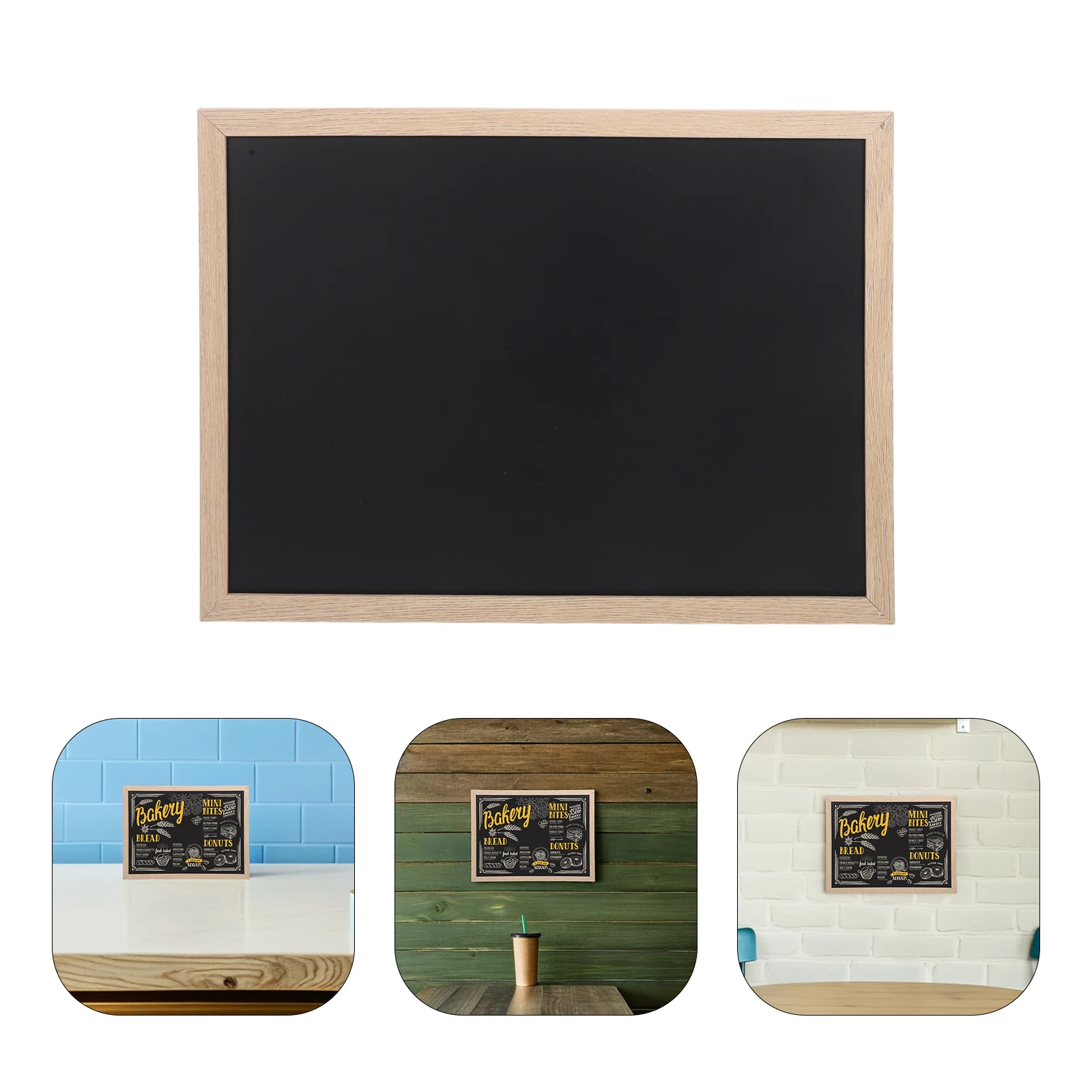 

2pcs 40X30Cm Wooden Chalkboard Tabletop Chalkboard Sign For Cafe Restaurant Menu Display Reusable Mini Message Board Desktop