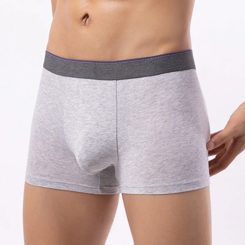 

Men's Underwear Cotton Soft Man Boxer Shorts Sexy Breathable Male Panties Mid Waist Comfortable U Bulge Pouch Underpants Hombre