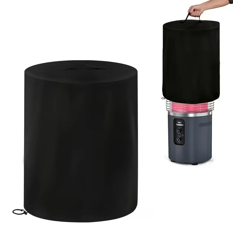 

Fire Pit Cover Outdoor Thickened Round Barbecue Grill Protective Cover Oxford Cloth with Handle Courtyard Household Fire Pit