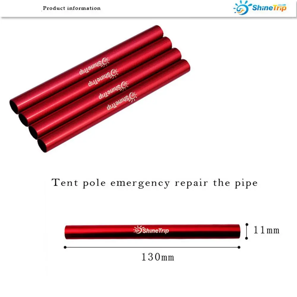 High Quality Outdoor Tool Tent Pole Pipe Single Rod Mending Tent Accessories Repair Tube