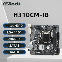 ASRock H310CM-IB 마더보드 지지대 9 세대 및 8 세대 인텔 코어 프로세서, i9-9900 i5-8500 9700F CPU DDR4 2666 마이크로 ATX PCIe4.0