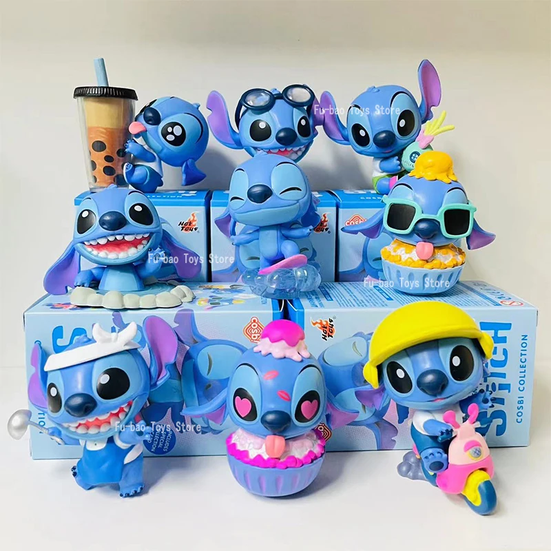 

9pcs Cute Disney Stitch Action Figures Sweet Food Series Kawaii Stitch Cartoon Figuras PVC Model Toys Collection Birthday Gifts
