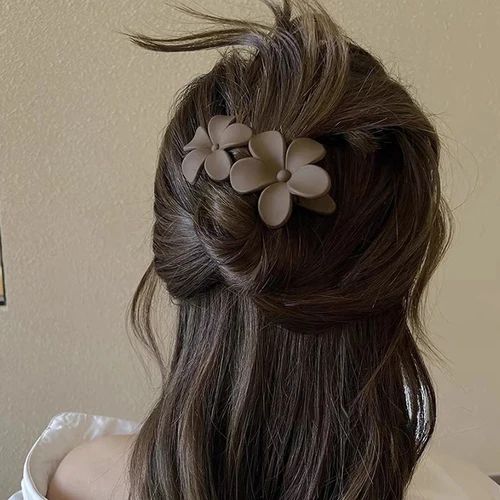 Imagen 2 del producto Horquillas para el pelo con forma de flor mate para mujer y niña, horquillas antideslizantes con pico de pato Floral, decoraciones para el cabello para fiesta de vacaciones de verano