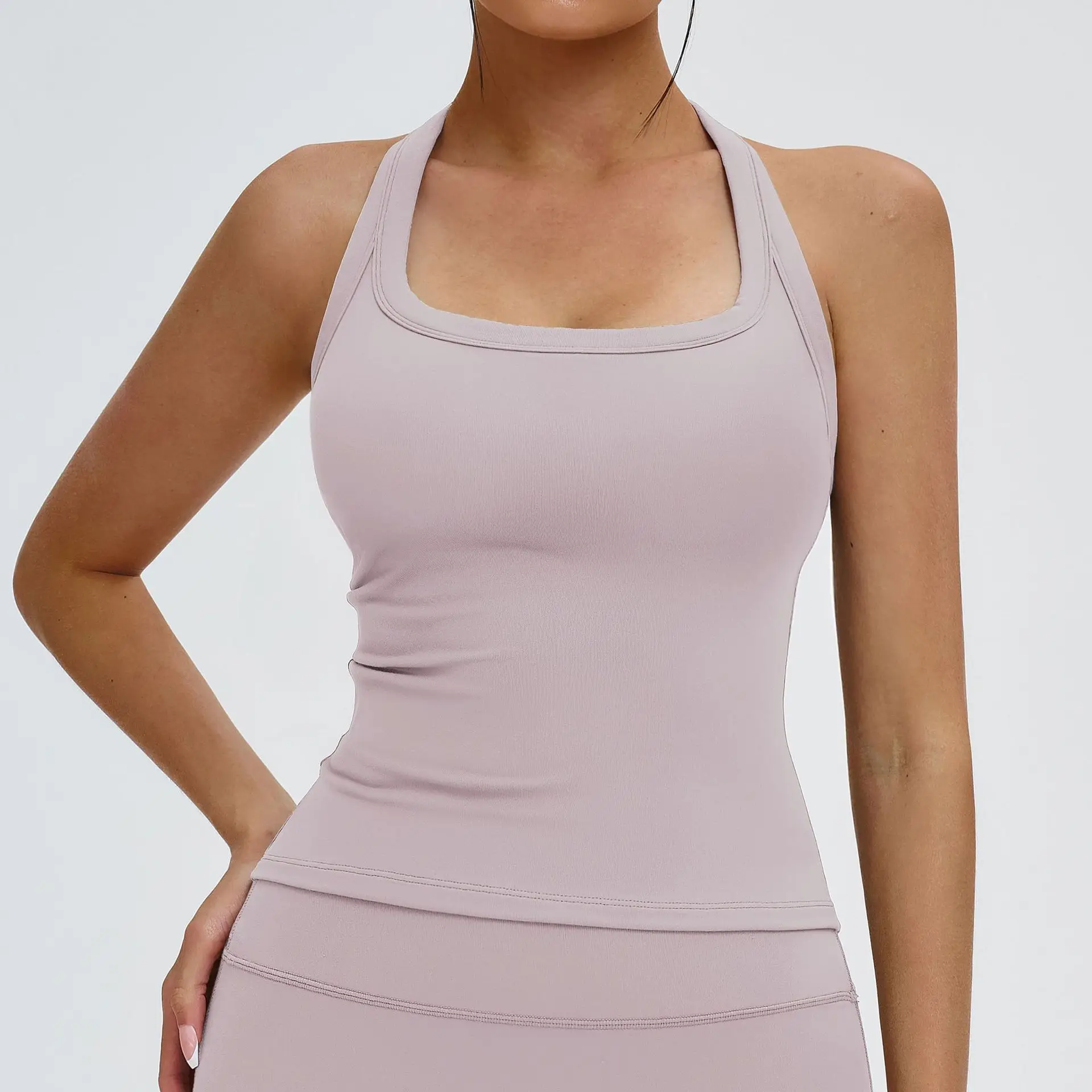 Backless Hollow Out Yoga Vest Quick Dry Y Shape Ribbed Gym Outdoor Sports Top 2026 Solid Shockproof Workout Fitness Running Vest