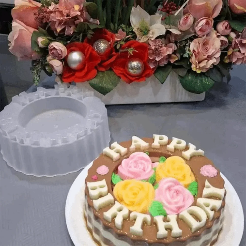 Molde Premium de PP para Pastel de Girasol, Molde Antiadherente para Pastel de Chocolate, Herramienta Flexible para Hornear con Textura de Espuma, Molde DIY para Pastel de Cumpleaños
