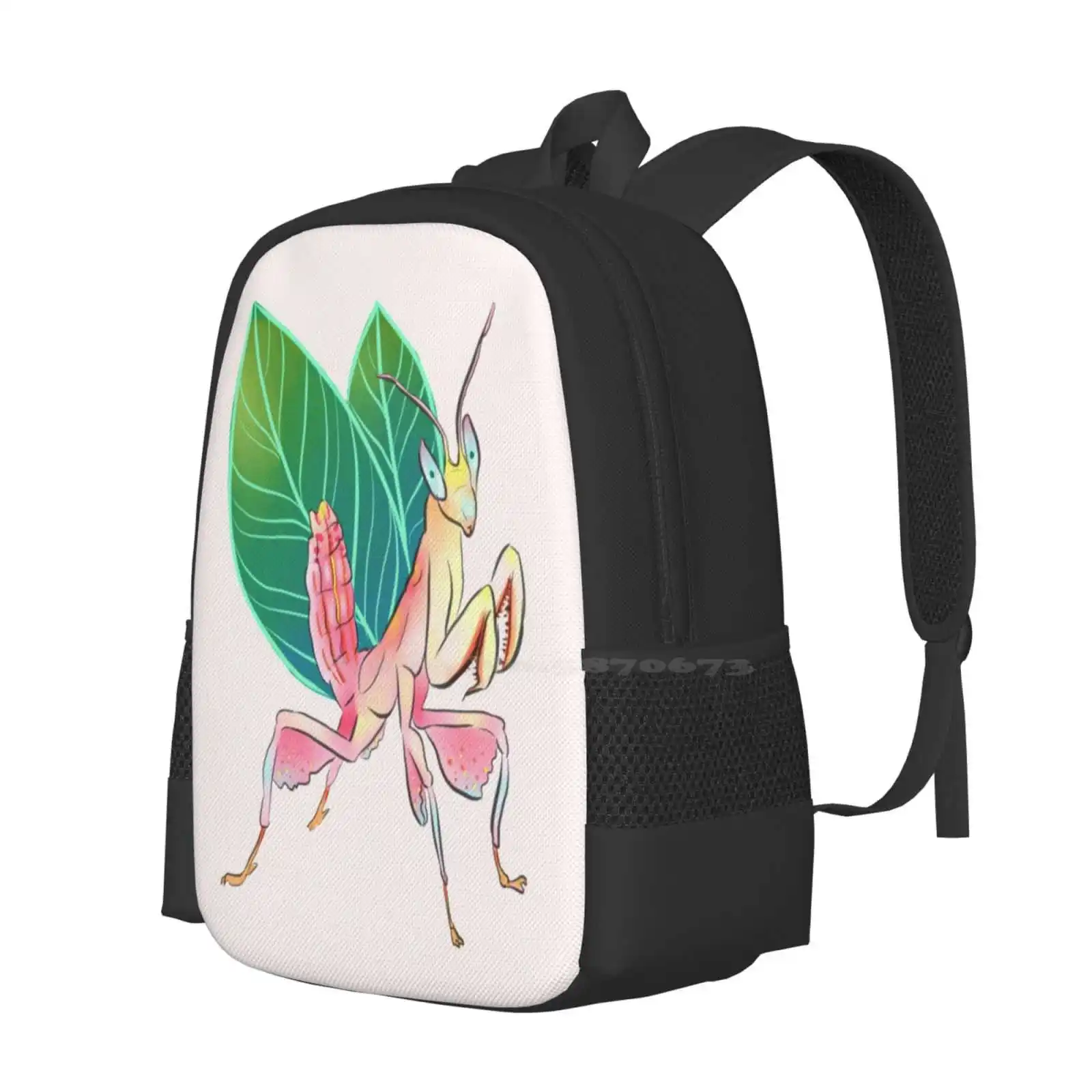 Orchid Mantis Is A Fairy Pattern Design Bagpack School Bags Orchid Mantis Bug Entomology Insects Wieskunde Nature Flower Leaves