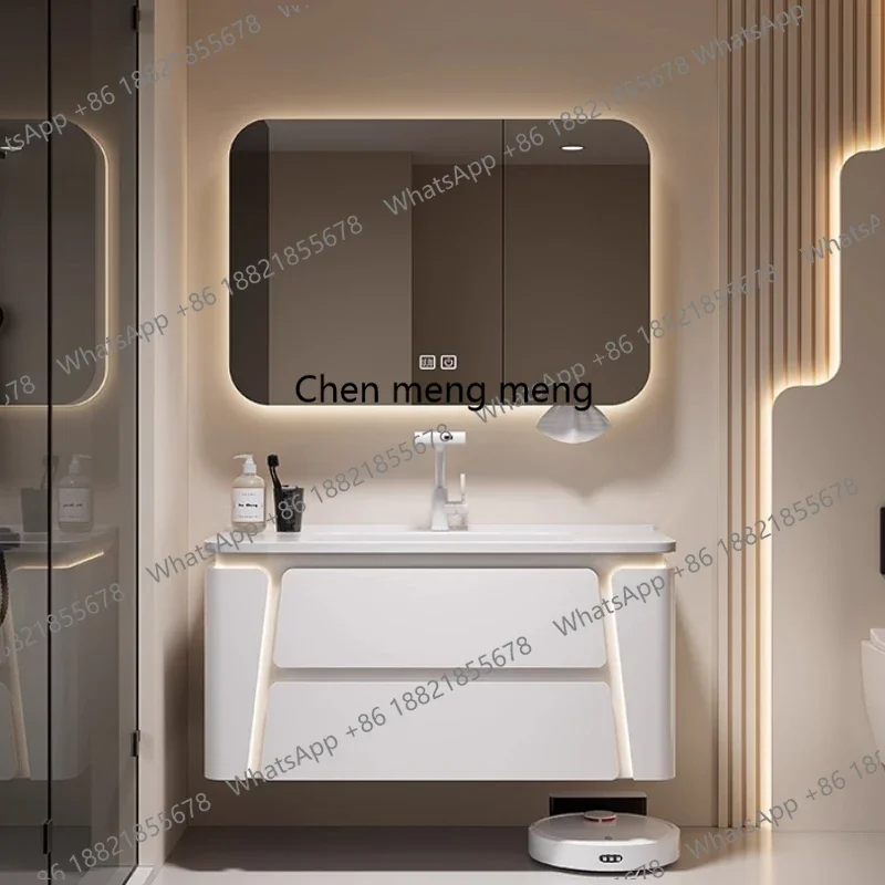 B456 Vanity Mirror Bathroom Cabinet Integrated Luxury Modern Shower Bathroom Cabinet Storage Organizer Armario Banheiro Accessor