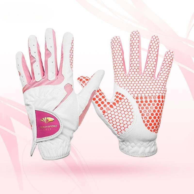 

Women Golf Gloves Non Slip Silicone Grip Soft Durable Breathable 2 Colors