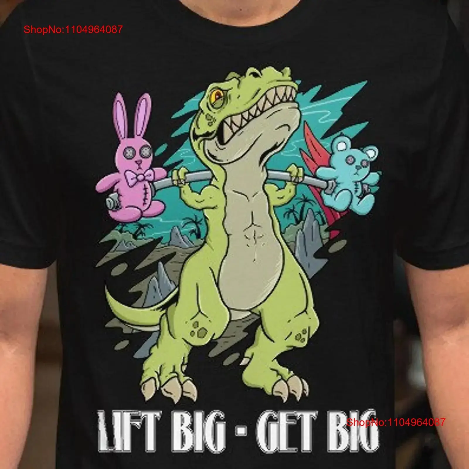 

Lift Big Get T Rex Dominates the Gym Рубашка винтажная стираная повседневная дизайнерская одежда Стильная графическая унисекс Универсальная мода