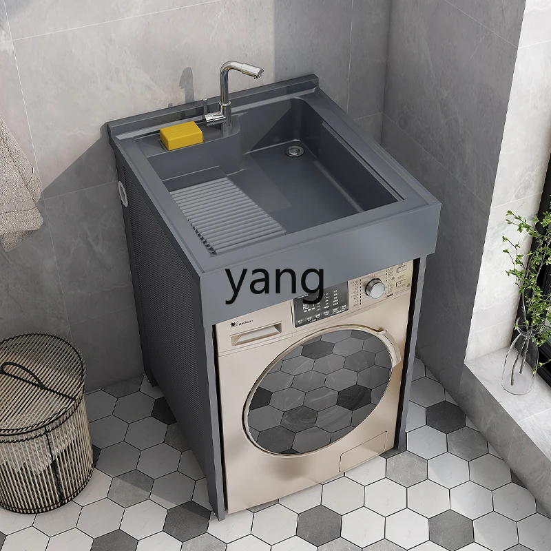 LH balcony laundry cabinet combination space aluminum drum washing machine significant other cabinet integrated pool with