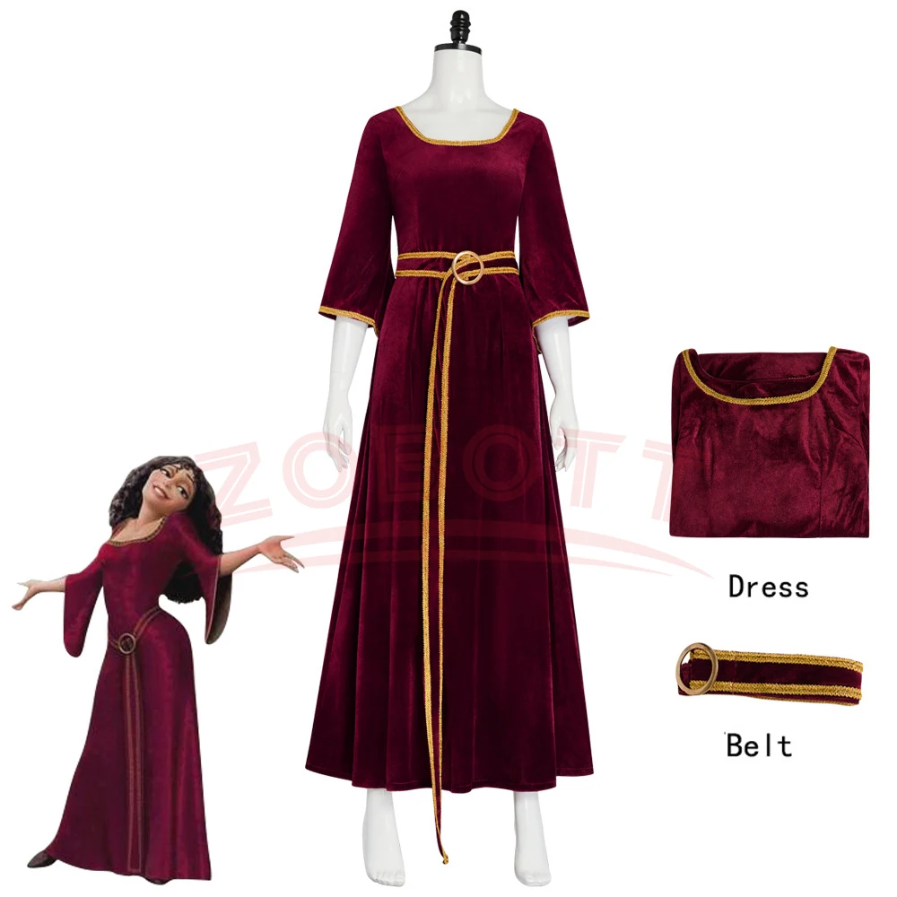 

Anime Mother Gothel Cosplay Costume Dress Madame Gothel Cosplay Dress Lady Gothel For Hallowmas Party Adult Outfit Women
