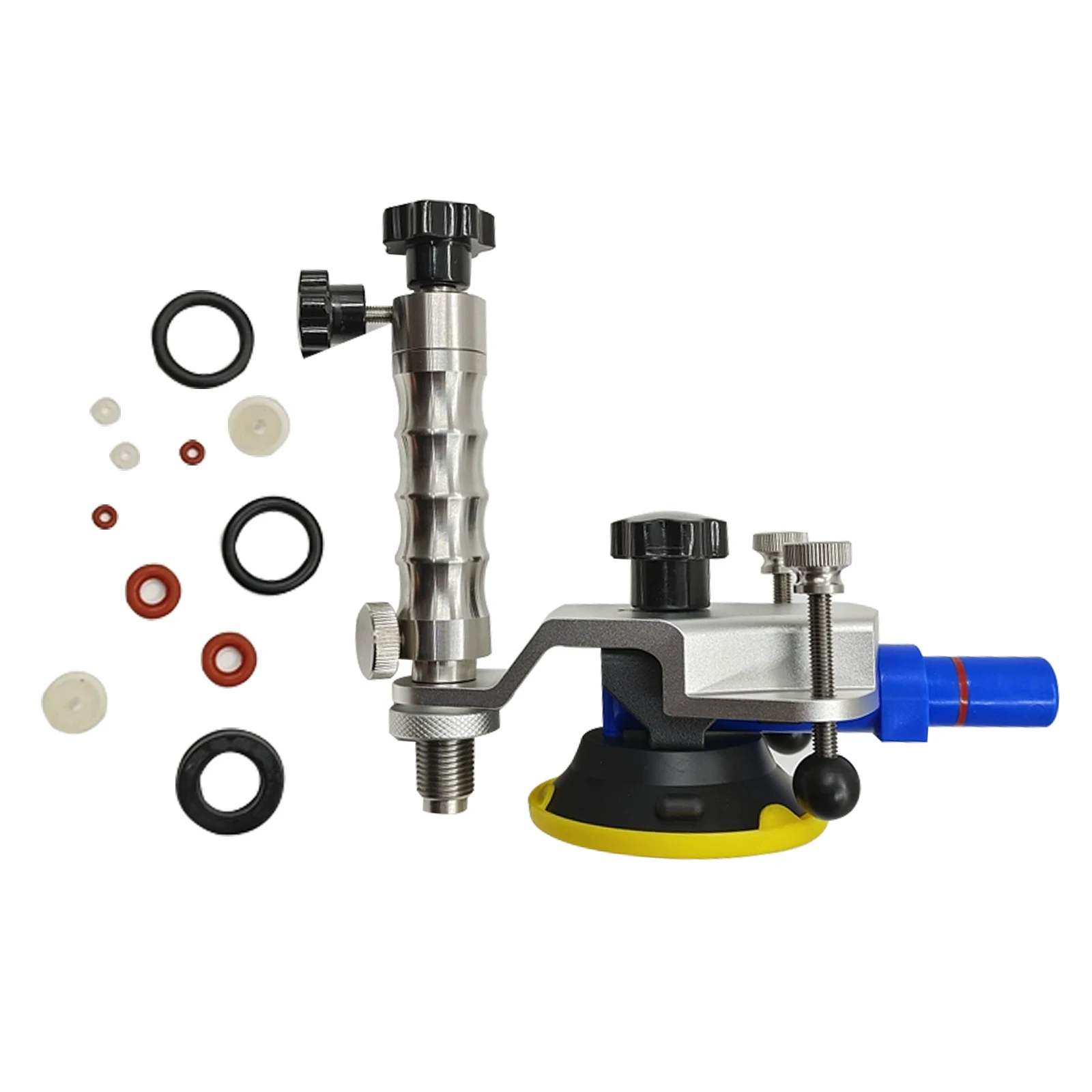 Windshield Crack Repair Tool With 3 Inch Suction Cup, Car Front Windshield Stainless Steel Injection Pump