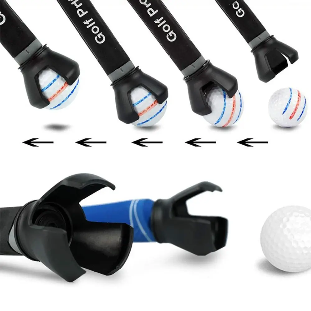 3-Prong Design Golf Ball Retriever Quick Install No-Bending Ball Grabber Picker Suction Cup Durable Material Golf Ball Grabber
