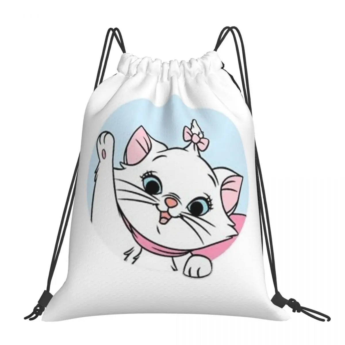 Hello Marie Backpacks Fashion Portable Drawstring Bags Drawstring Bundle Pocket Storage Bag Book Bags For Travel Students