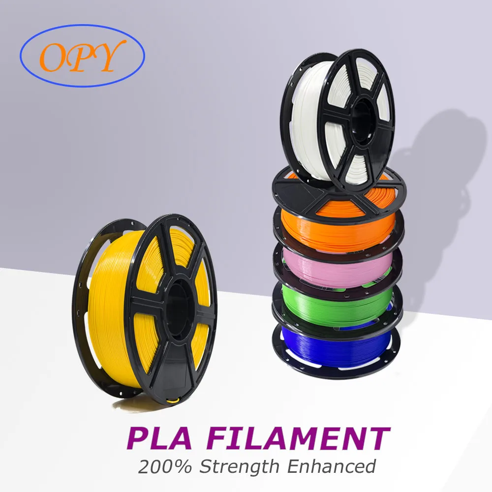 OPY PLA Filament 1.75mm 1KG  No-Tangling Strong Bonding Dimensional Accuracy +/-0.02mm 3D Printer PLA Filament Black White Gray