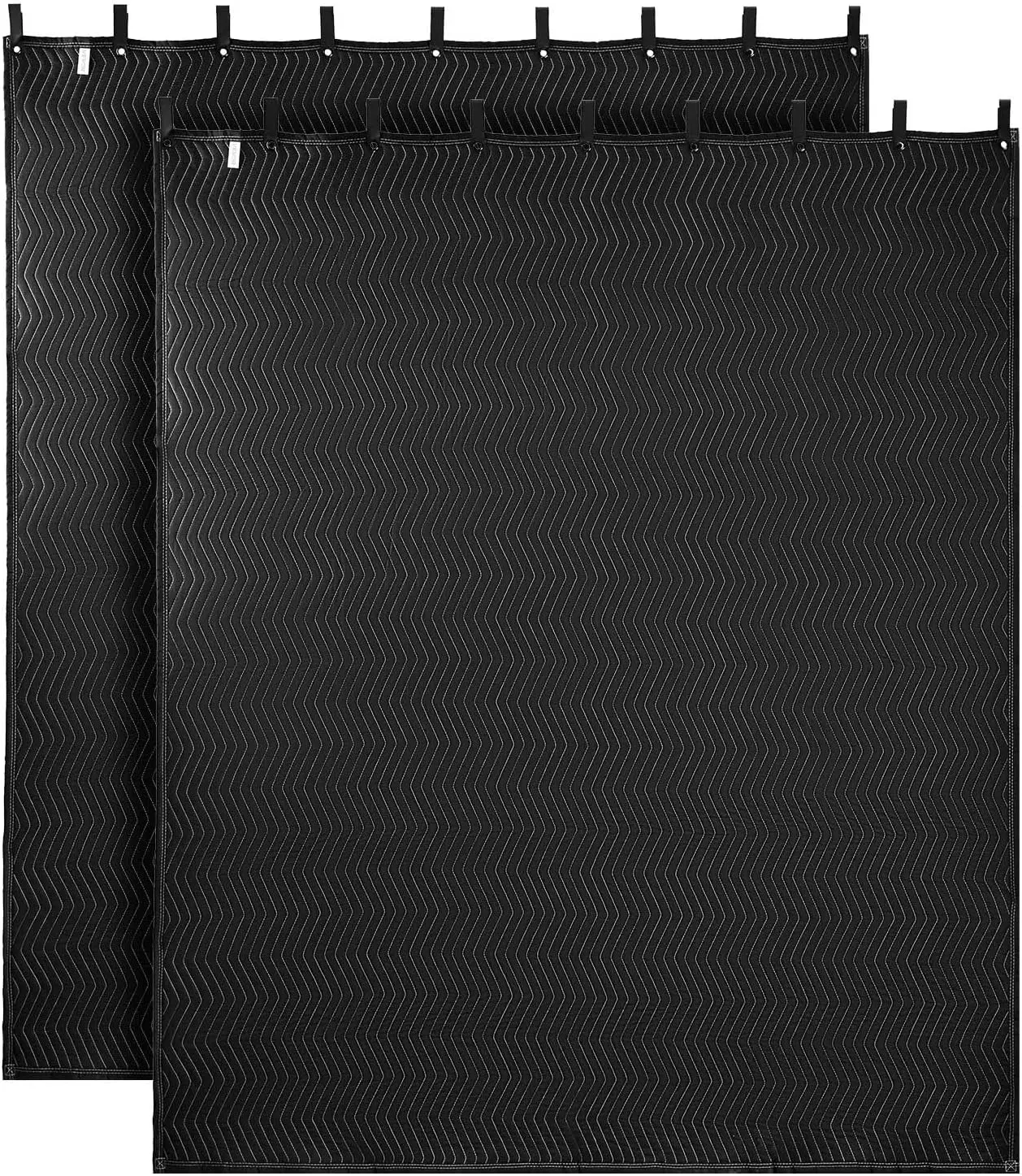 

Комплект из 2 звукоизоляционных штор 96x80 дюймов с люверсами, черное звукопоглощающее полотно для окон и дверей, блокирующее свет, для звукозаписи