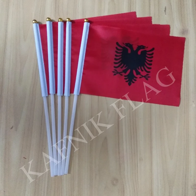 Kafnik, 5 stücke albania hand welle flaggen länder flaggen – Detail 1