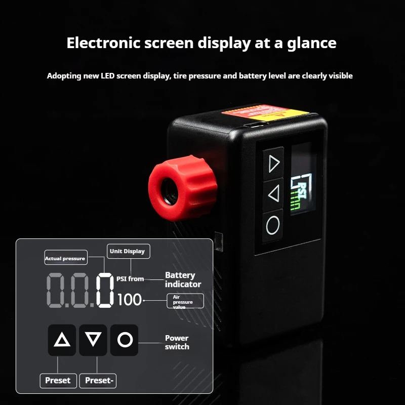 OFFBONDAGE Mini Electric Air Pump Portable Bicycle Cordless FV AV Inflator Presta Schrader Valve Outdoor Road MTB Bike Aluminum