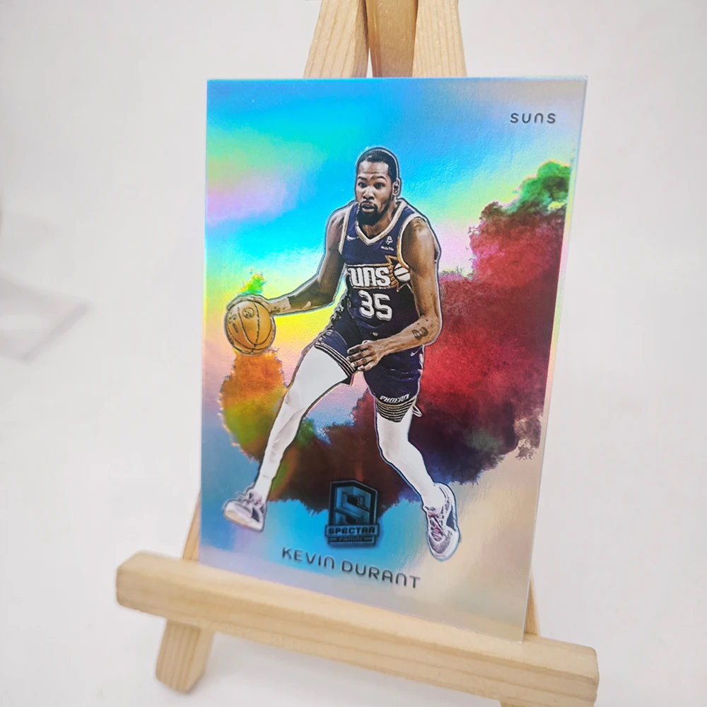 Cartes de collection de basket-ball PANINI 2024, fumée colorée Durant Doncic Morant Wembanyama James, texture laser arc-en-ciel faite maison, bricolage
