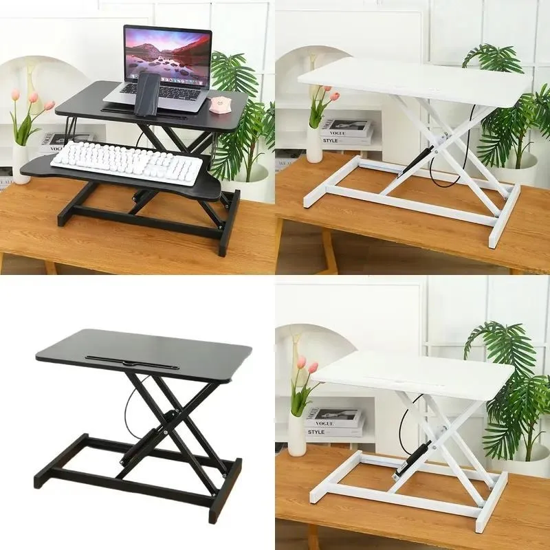 Customizable Modern Metal Workbench Pneumatic Adjustable Computer Desk Folding Notebook Monitor Heightening Stand