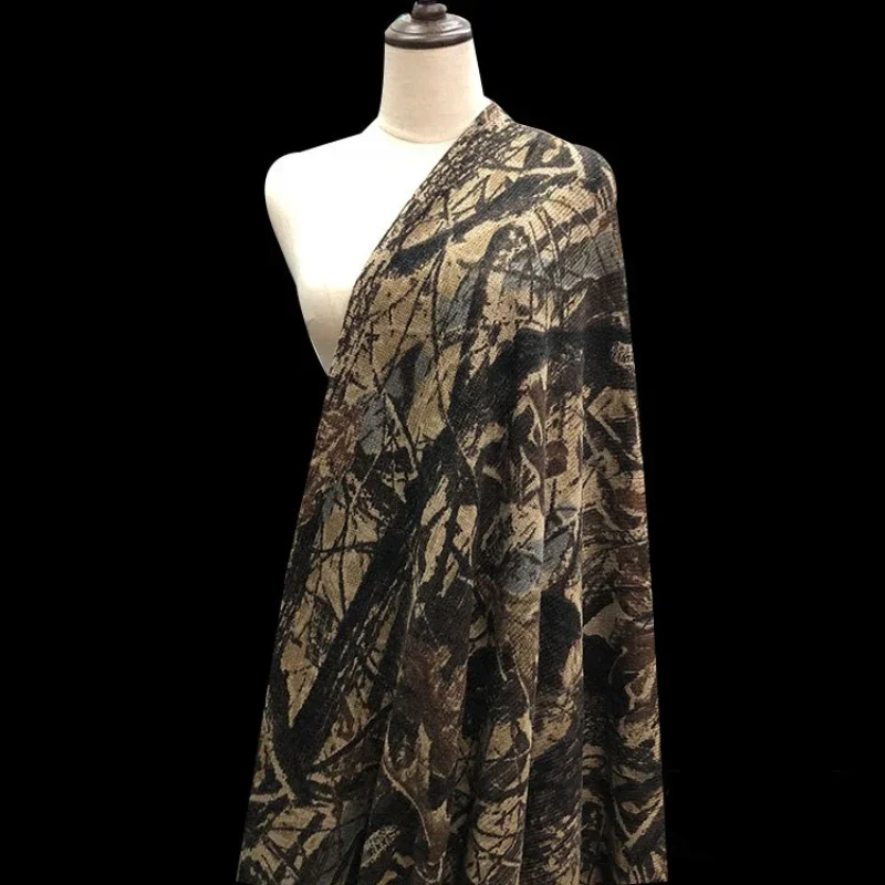 

Ткань из чистой шерсти, цифровая печать, эластичный вязаный материал, осень-зима, шитье своими руками, модный свитер, костюм, ткань на метр