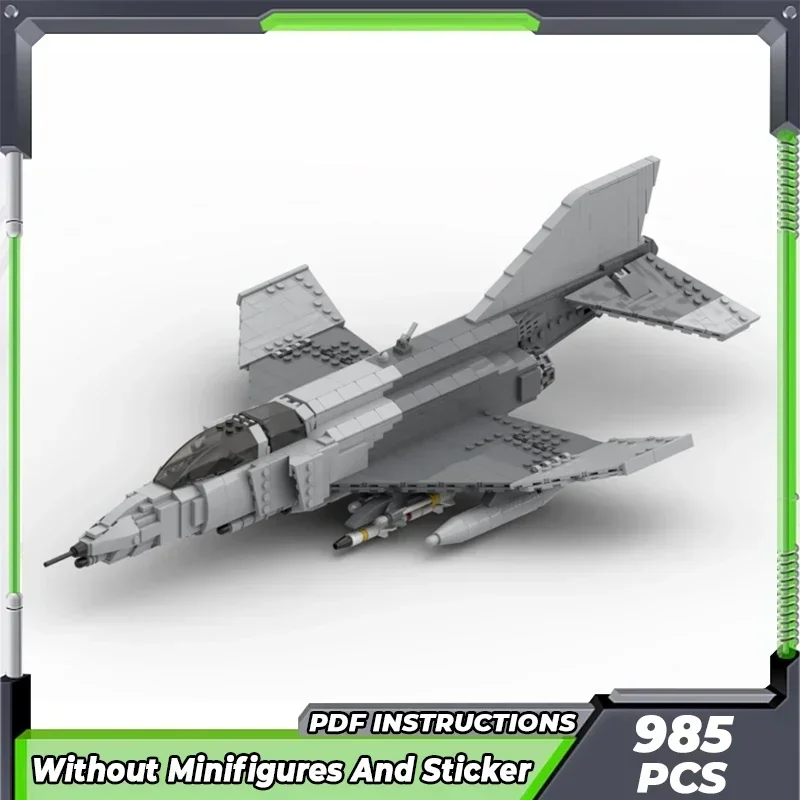 

Moc Building Bricks Military Model F-4G Wild Weasel Fighter Technology Modular Blocks Gifts Toys For Children DIY Sets Assembly