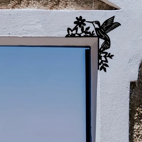 

crafts 1pc Creative Bird Silhouette Decorative Wall Stickers Door Corner Decoration Door Frame Corner Decor Iron Art, Wall Decor