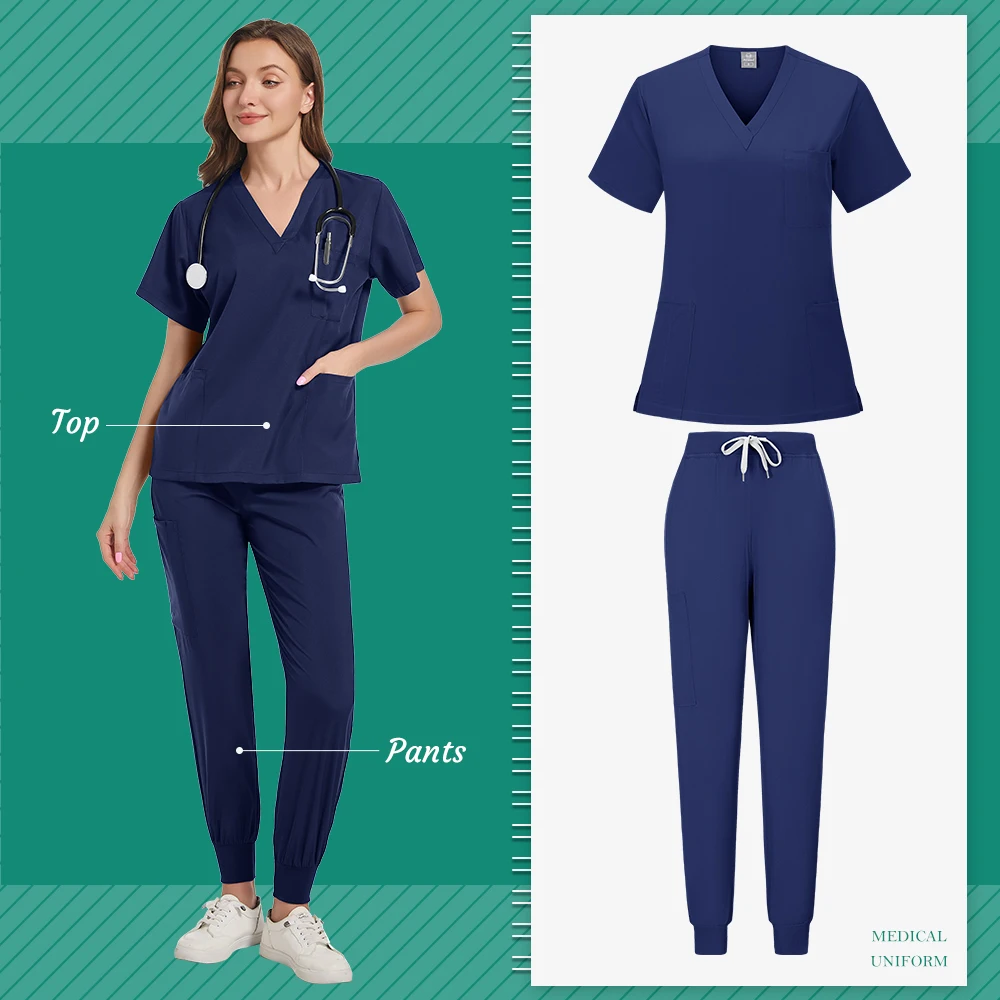 Scrubs Women Beauty SPA Uniform Pet Clinic Store Veterinary Dentistry Work Clothes Set High-quality Medical Nurse Uniform Unisex