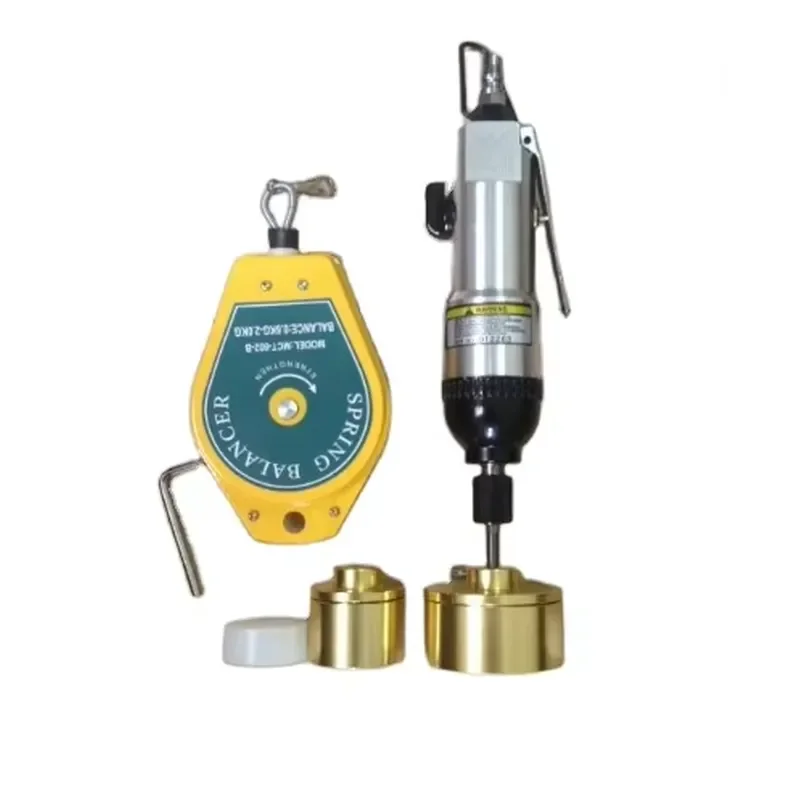 Handheld Pneumatic Bottle Capping Machine Electric Plastic Cap Locking Thread Sealing Tensioner 5-50mm for Beverage Packaging