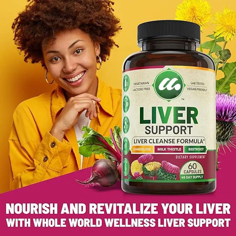 Liver cleansing, detoxification,and repair containing dandelion root,silymarin,milk thistle,turmeric,and Korean thistle extracts