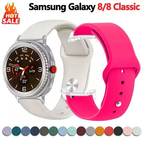 For Samsung Watch 8 Strap Silicone Soft Galaxy Watch 8 Classic Watchband Replacement Women men No Gap Galaxy Watch 8 Correa