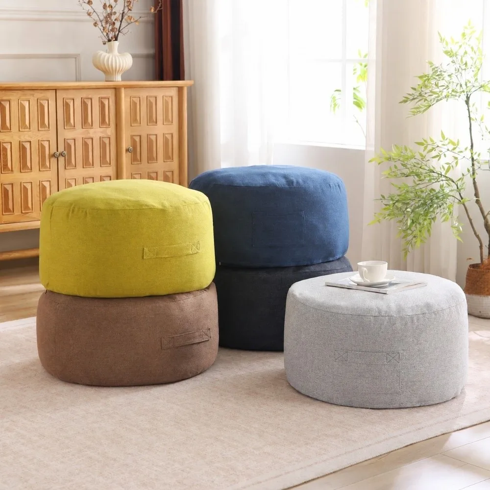 Large Capacity Round Seat Cushion Cover Large Opening Multi Color Unstuffed Cushion Cover Polyester Fiber