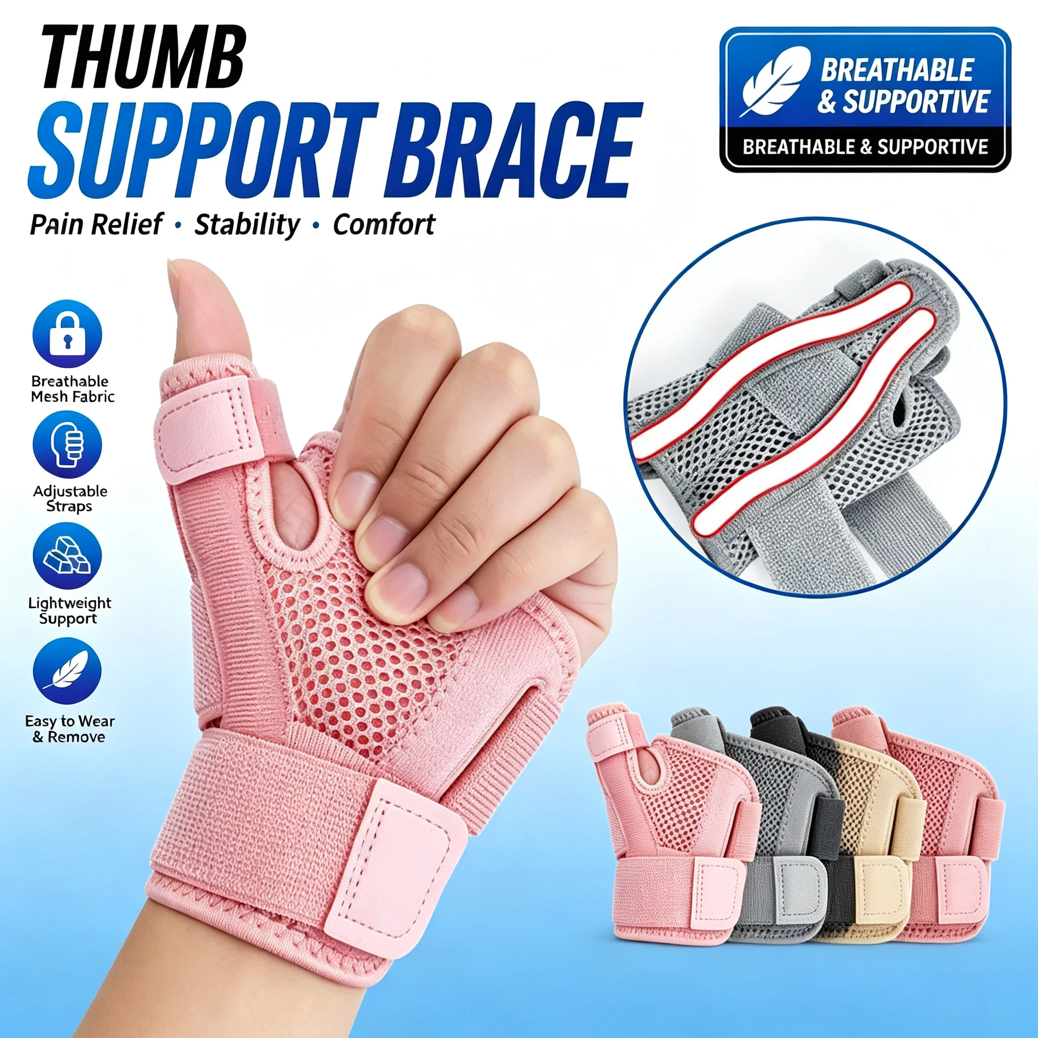 1PCS Flexible Wrist Thumb Support Brace for Tendonitis Arthritis Thumb Protector Guard Fits Right And Left Hand