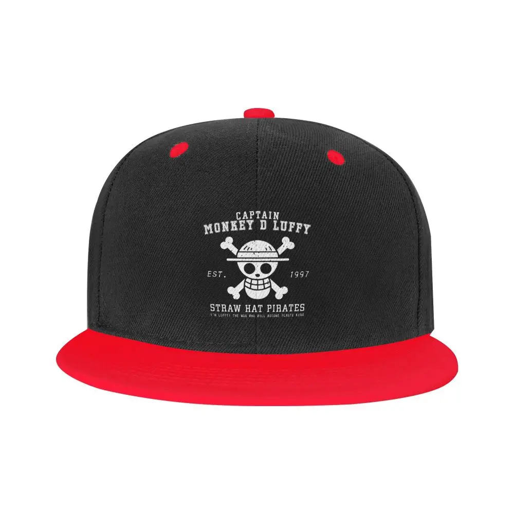 Um pedaço 1 capitão macaco d luffy snapback boné colorido bonés de beisebol chapéu all-match ajustável