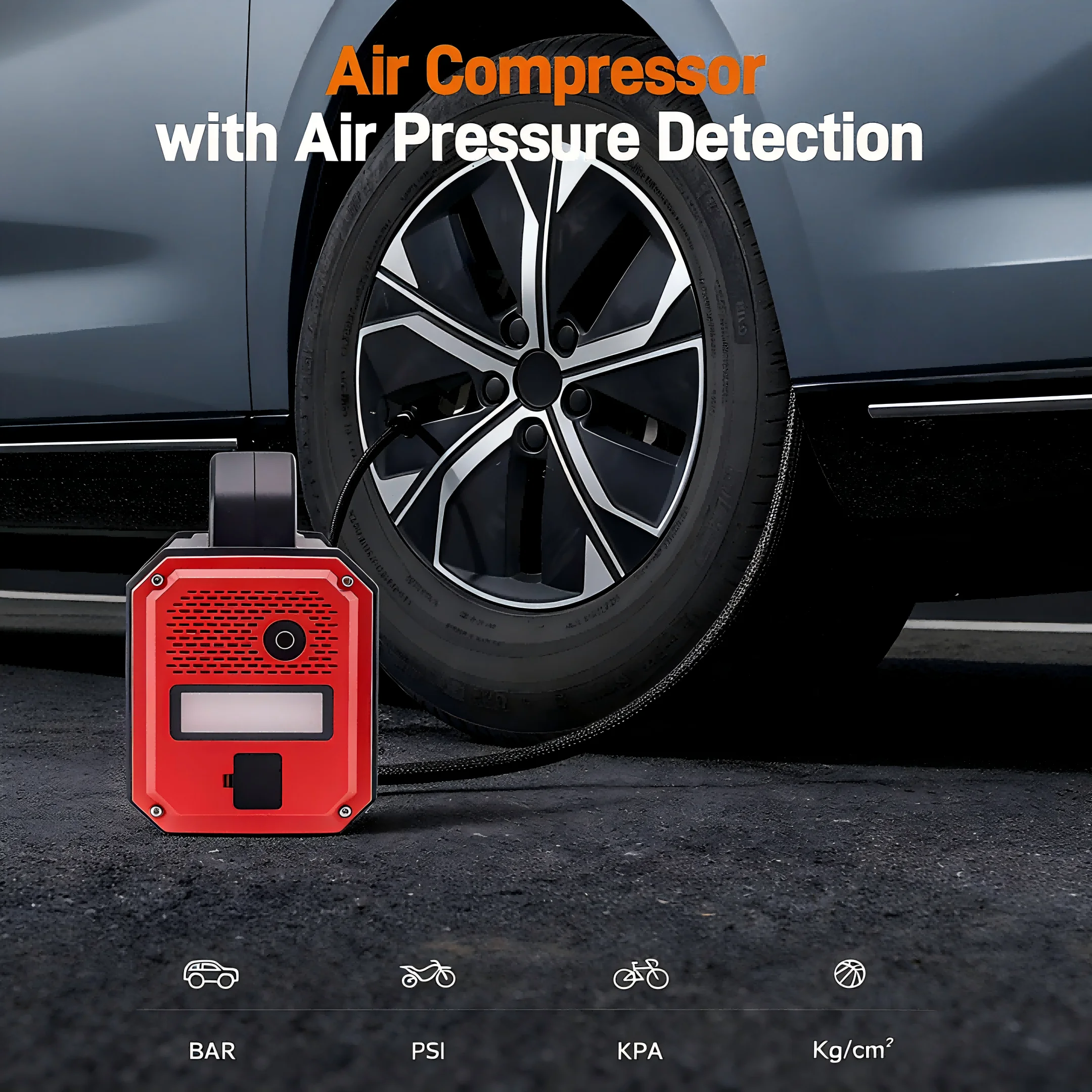 Arrancador de batería portátil para coche, Kit de herramientas de emergencia con luz LED, inflador de neumáticos, refuerzo de litio para principiantes de camiones