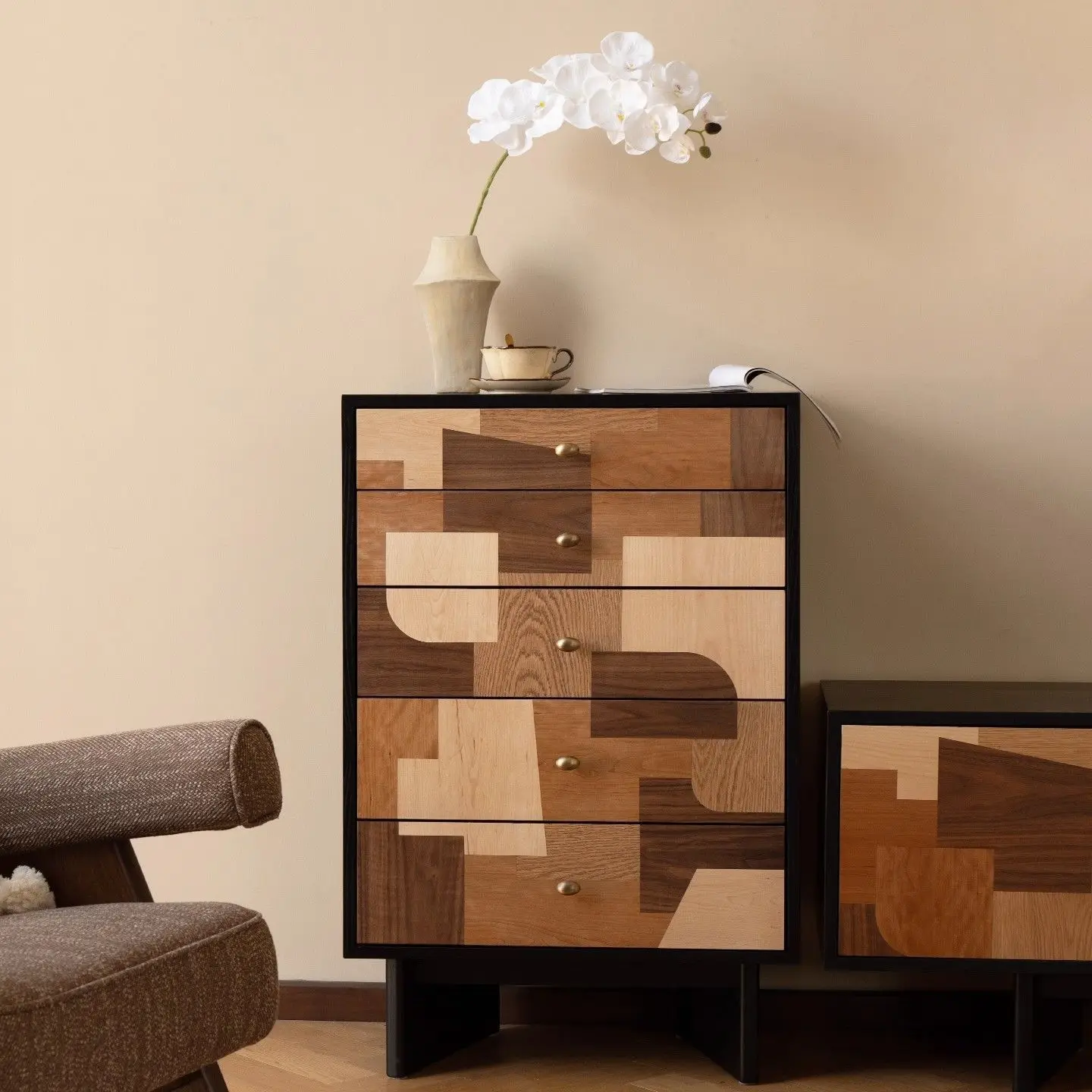 DSA chest antique solid wood chest living room bedroom classification storage cabinet