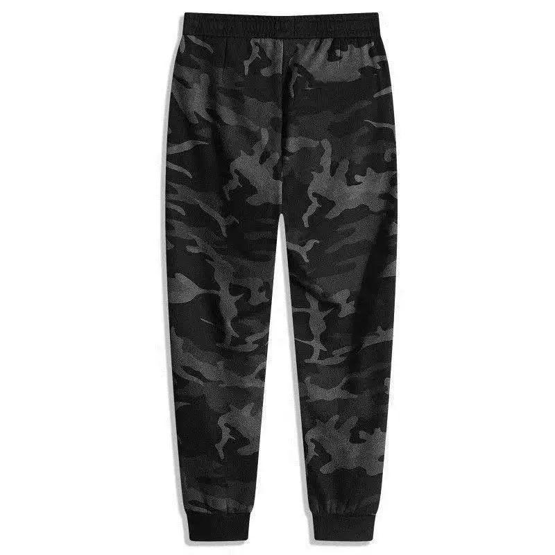 Men's Camouflage Ice Silk Mesh Breathable Sports Loose Fit Casual Pants Elastic Quick Dry Workwear Trousers Fashionable Urban...