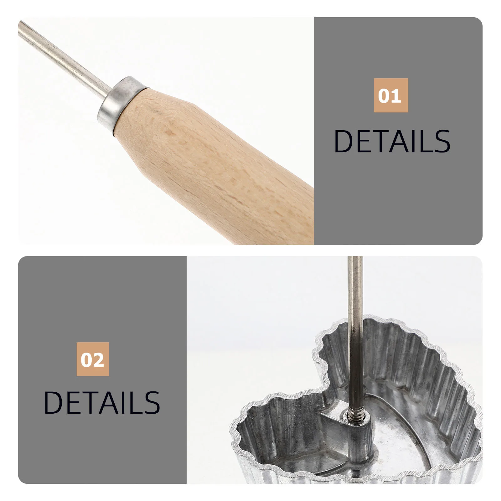 

Fried Snack Mold Radish Pancake Ball Maker Home Kitchen Gadgets Oil Frying Tool Dough Shaper Aluminum Wood Lightweight