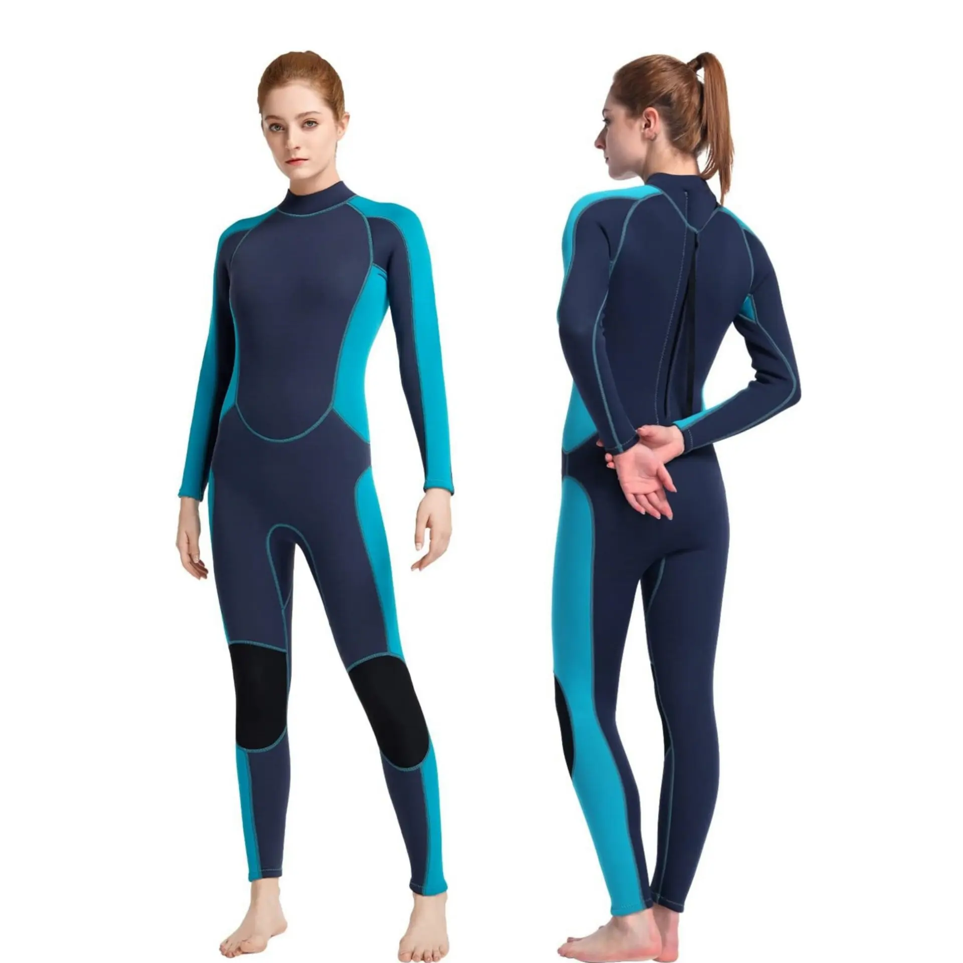 

Men Women's 3mm Neoprene Wetsuit Warm One-piece Long Sleeves Sun Protection Snorkeling Surfing Swimming Diving Suit Swimsuit