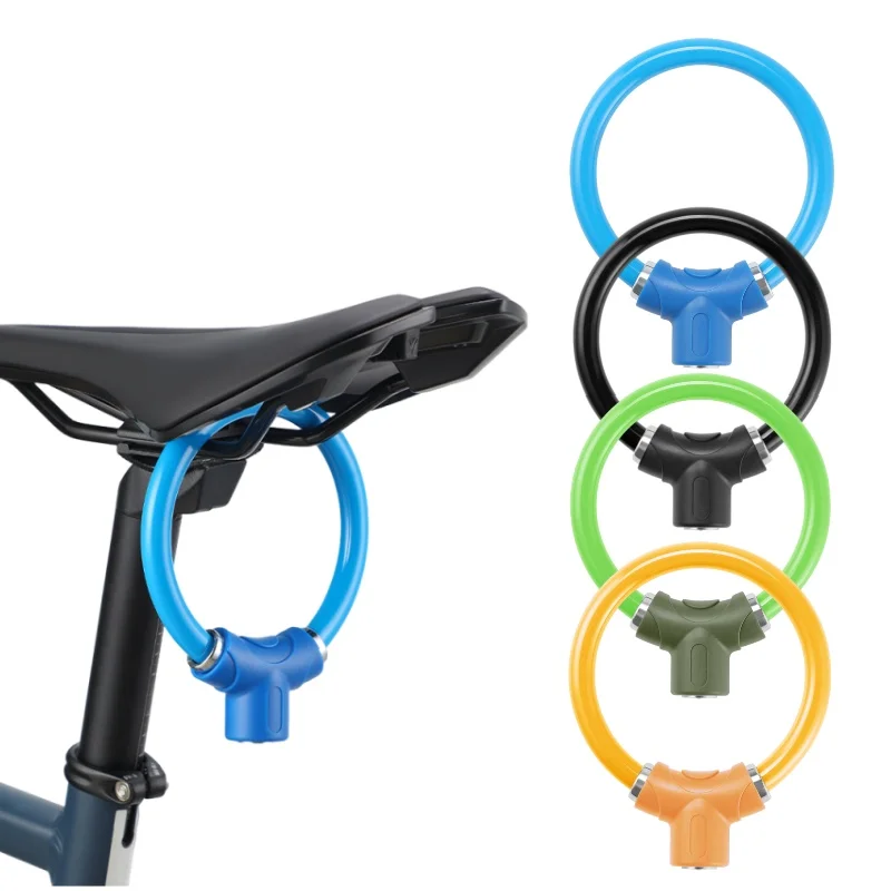 

Bicycle Anti-theft Ring Lock Mountain Bike Road Bike Anti-theft Cable Lock Outdoor Compact Portable Key Lock Parts Accessories