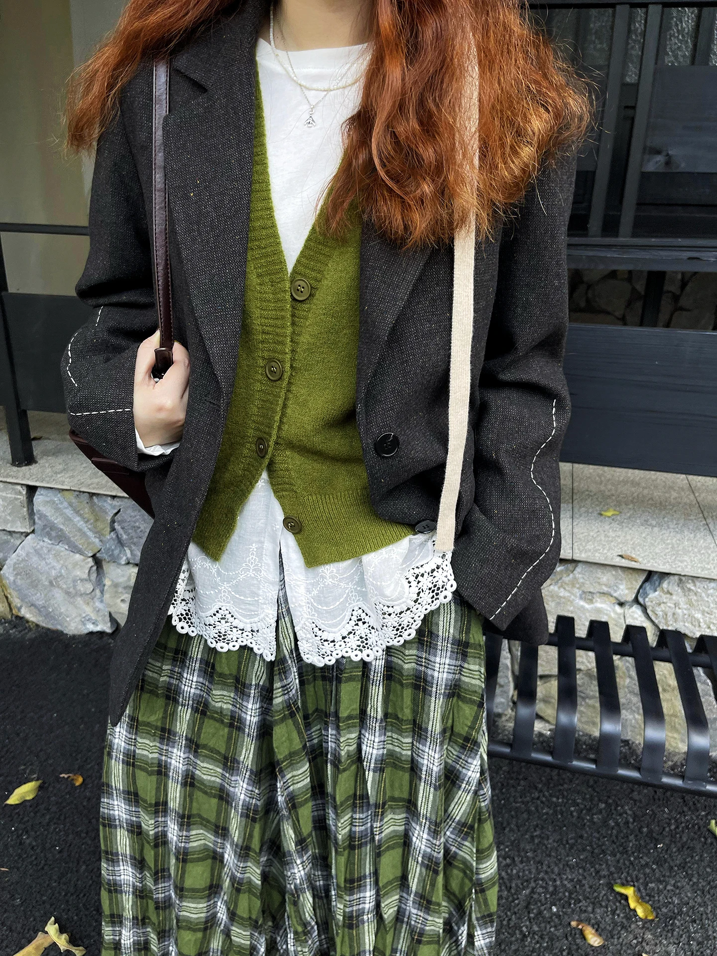 

Women's Woolen Suit Jaet Thiened Cotton Inter Korean Sle Commute Faion Autumn Winter New Arrival Retro High-End...