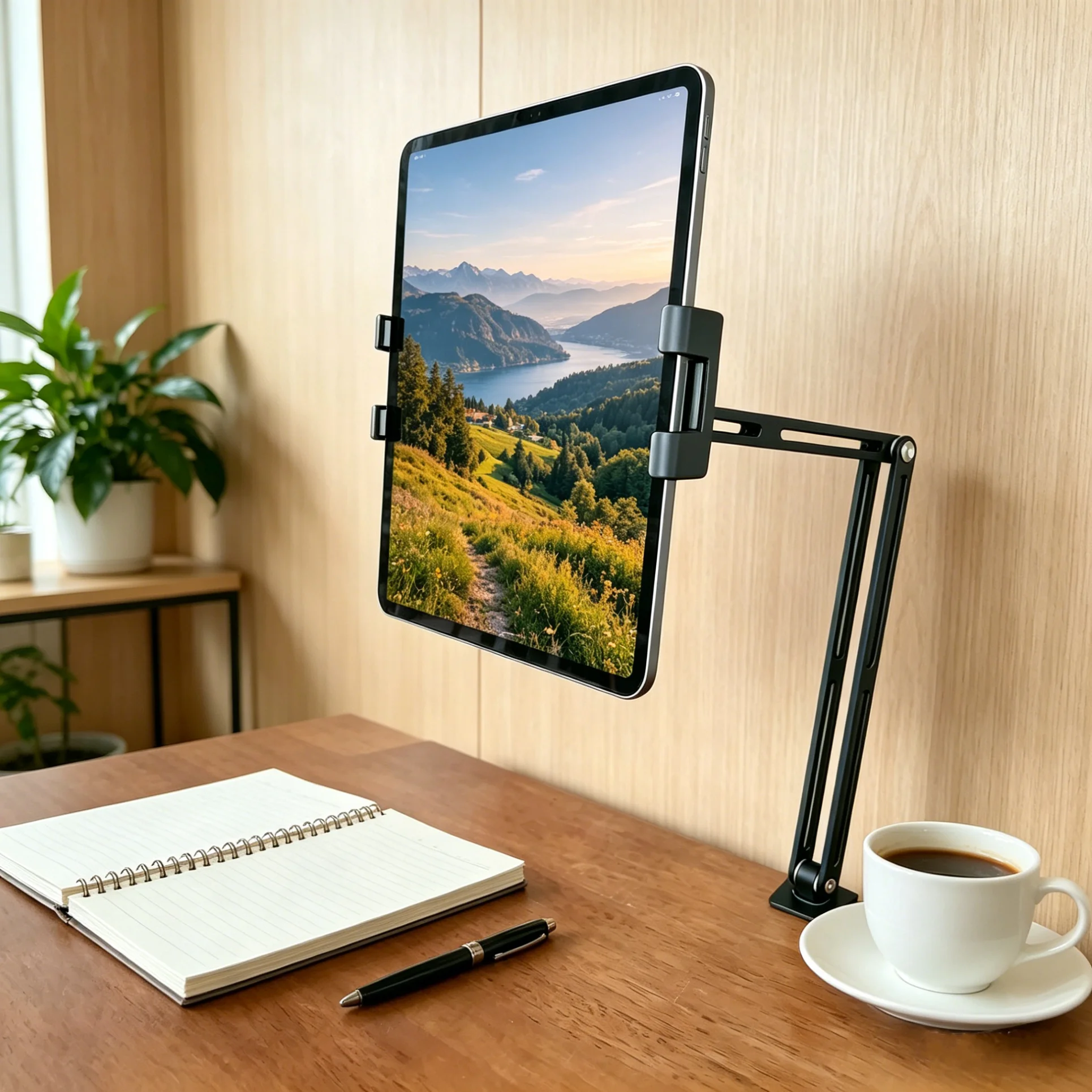 Artpowers Foldable 360 ° Rotating Tablet Stand Phone Stand Desktop Clip Stand Supports 4.5-12.9 inch Devices Tablet Accessories