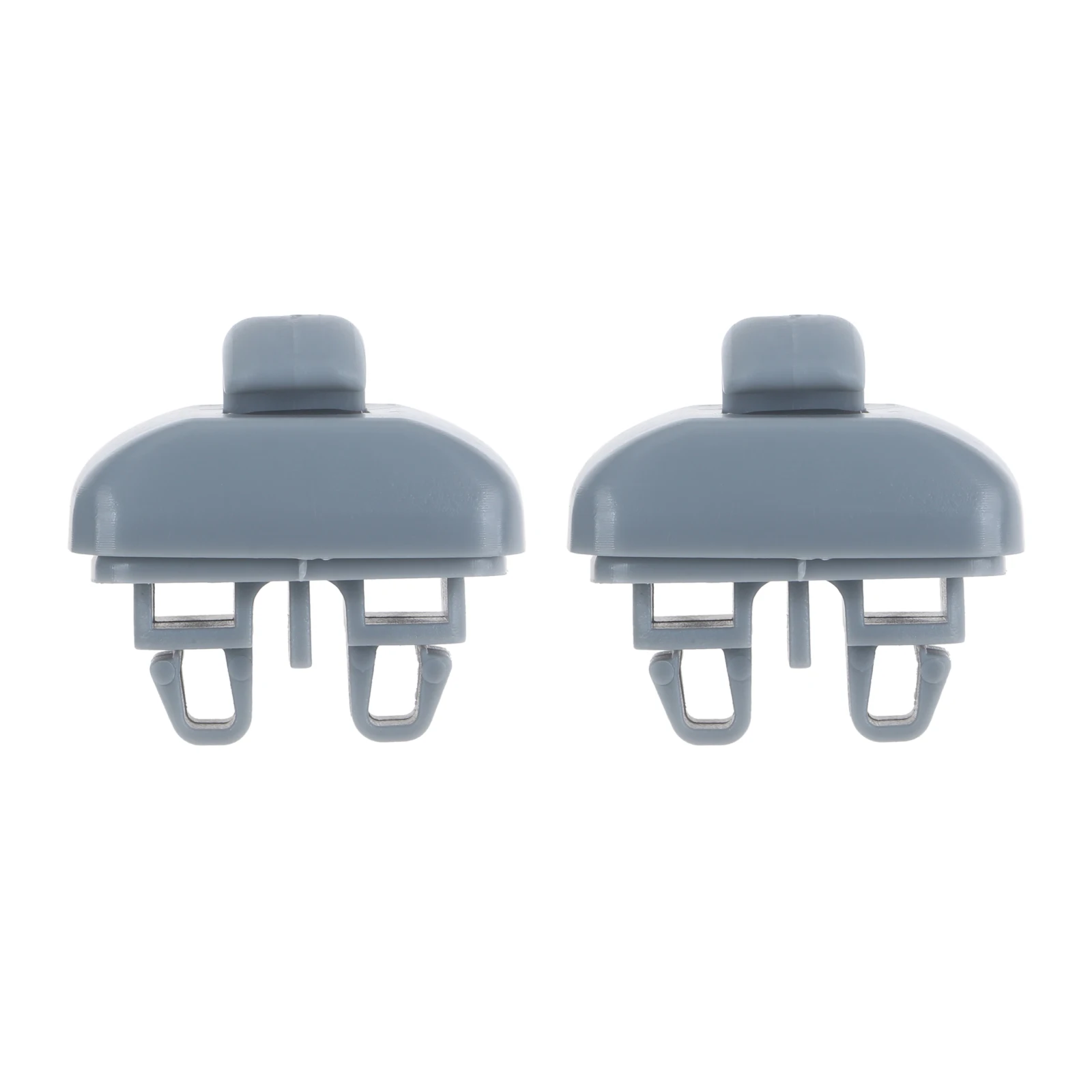 2Pcs Car Front Sun Visors Hook Bracket Clip Hanger Hook Retainers 4B0857562 4B0857563 for Audi TT A6 C5 2000 2005 Grey/Beige