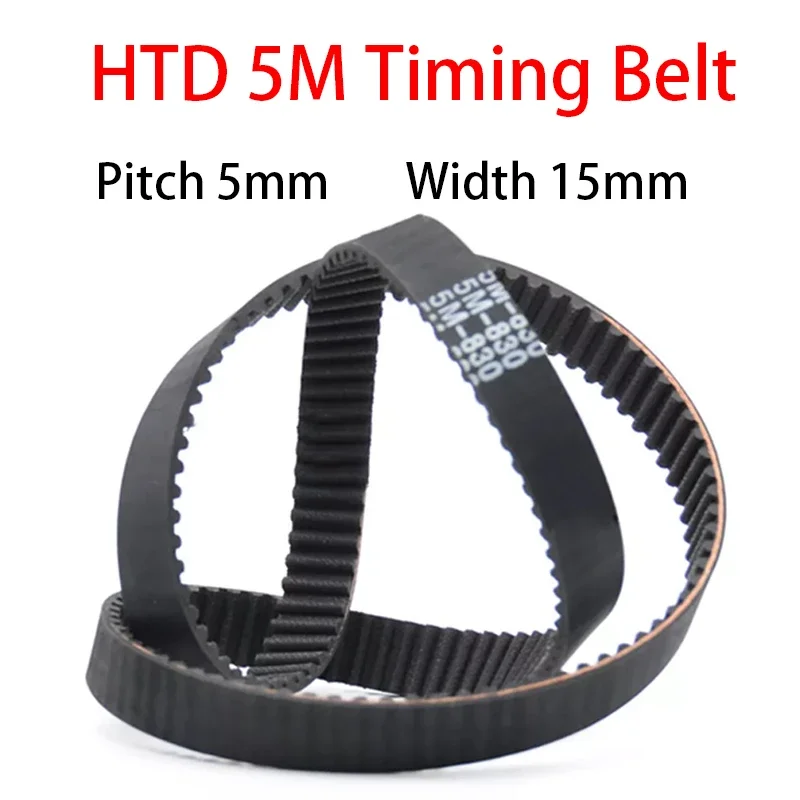 Leijiu 5m Rubber Closed Loop Timing Pulley Belt Width 15mm Length 175 180 200 205 210 215 220 225 230 235~440mm For Step Motor