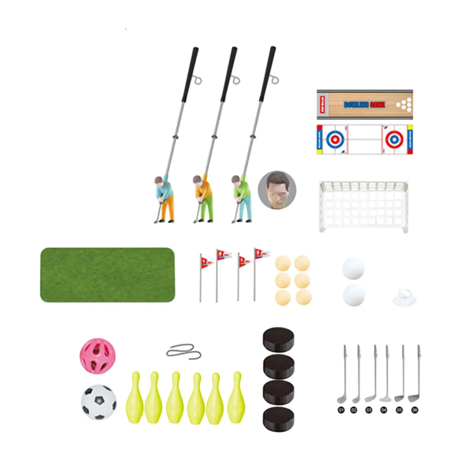 مجموعة جولف للأطفال 6 في 1 ألعاب كروية مضحكة للأطفال للحديقة الداخلية والخارجية